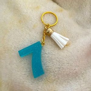 Handmade Number "7" Keychain